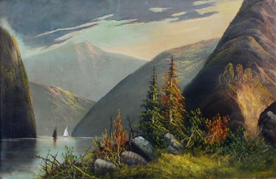 Paesaggio lacustre montano da Unbekannt Unbekannt